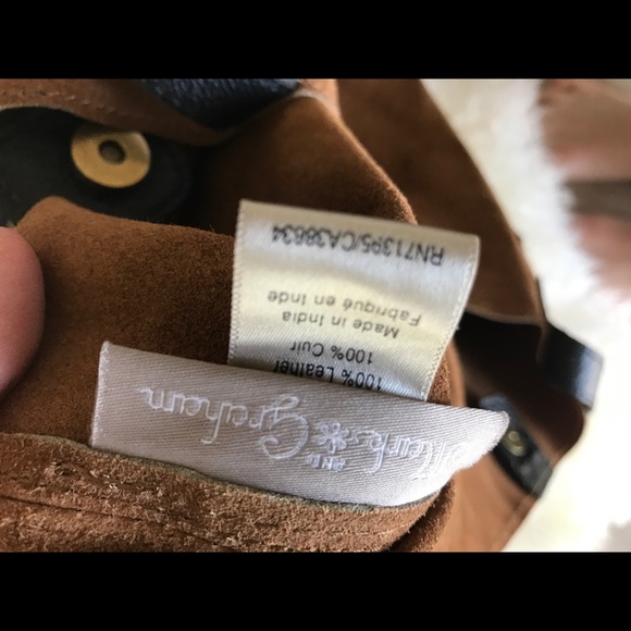 MARK&GRAHAM monogram suede boho bag - Picture 2 of 2